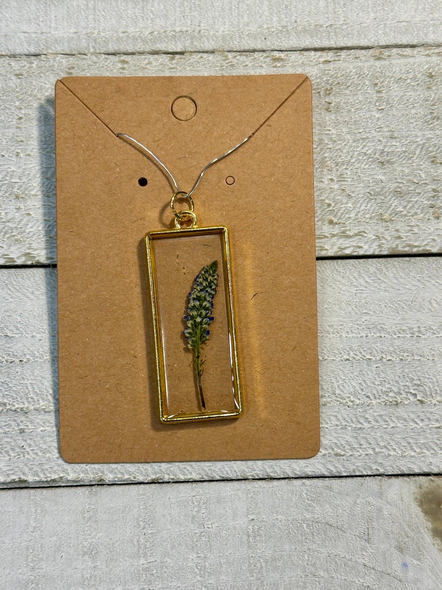 Mini Bluebonnet Flower Pendant