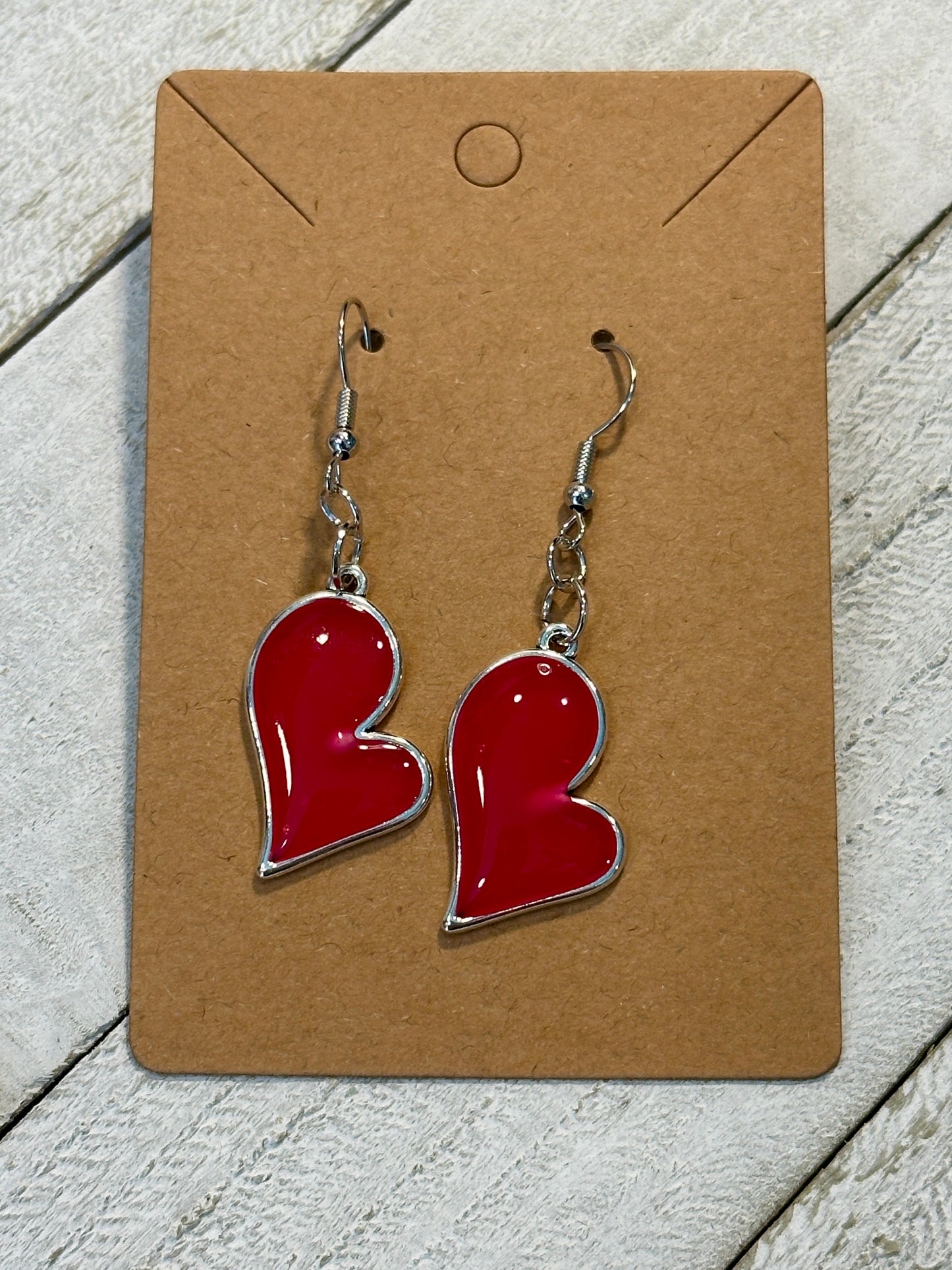 Pink Heart Earrings