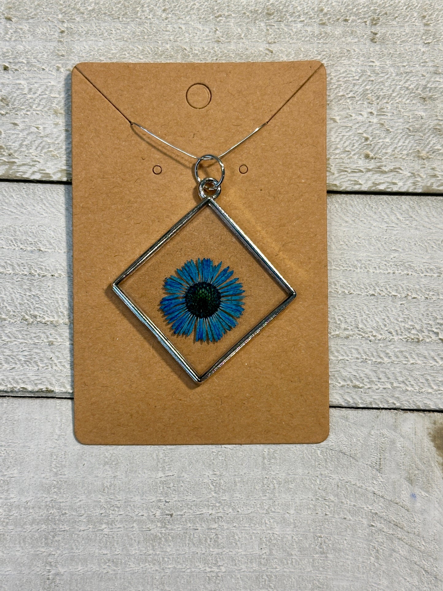 Bold Blue Flower Pendant