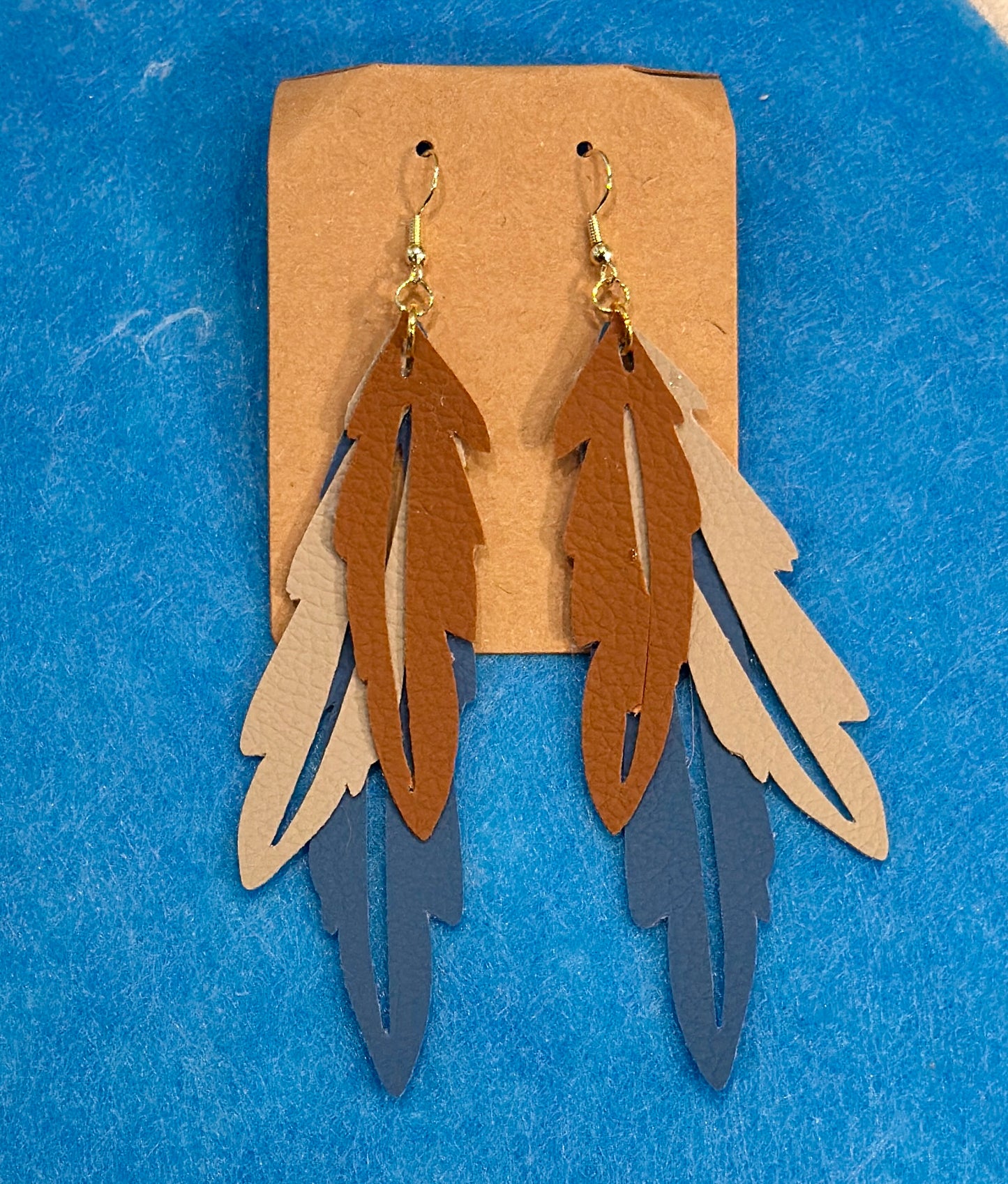 Layered Feather Earrings
