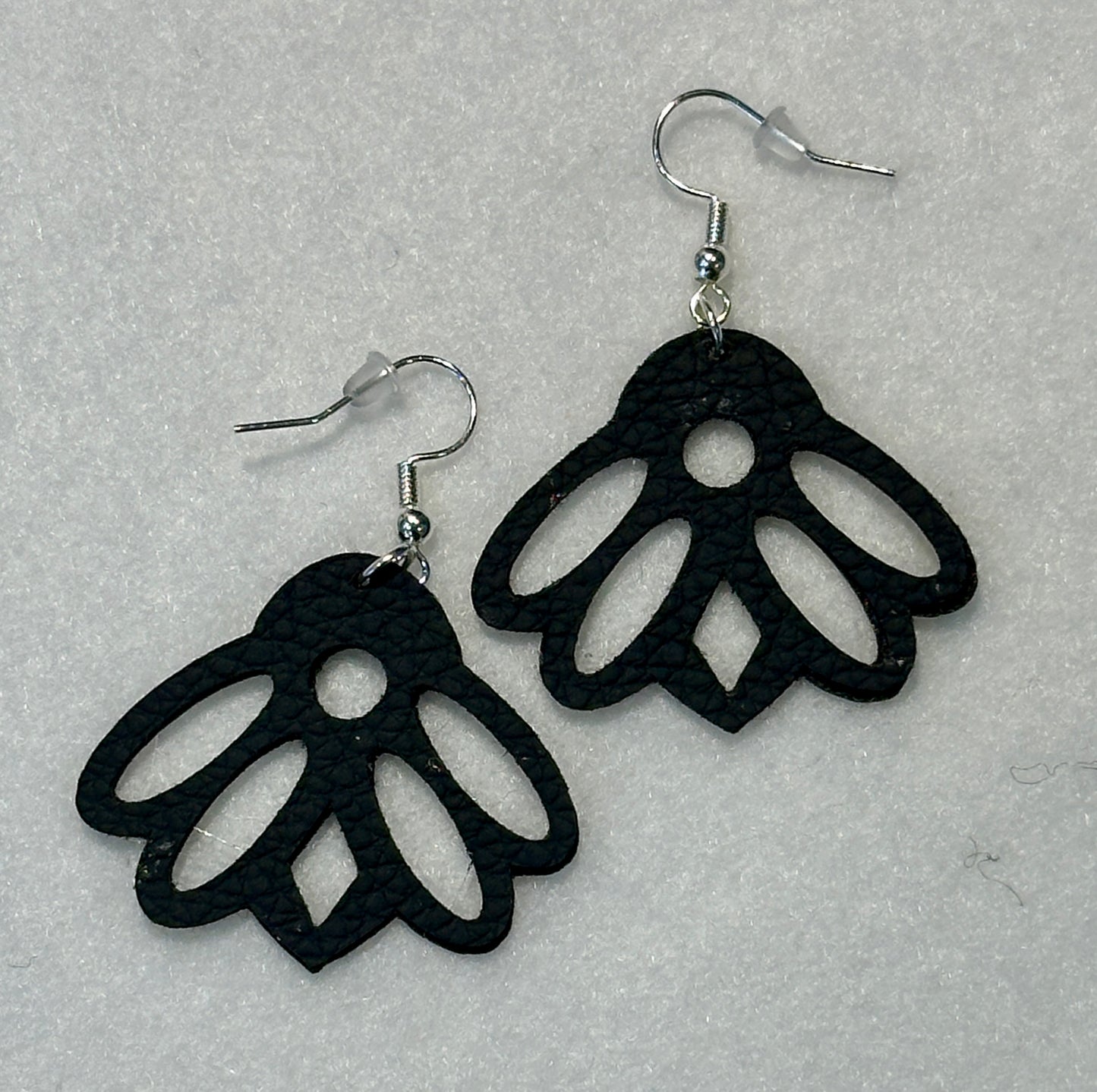 Faux Leather Bee-Inspired Earrings