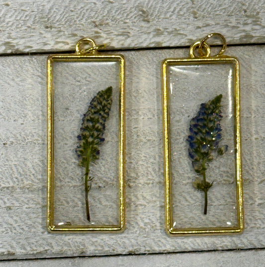 Mini Bluebonnet Flower Pendant