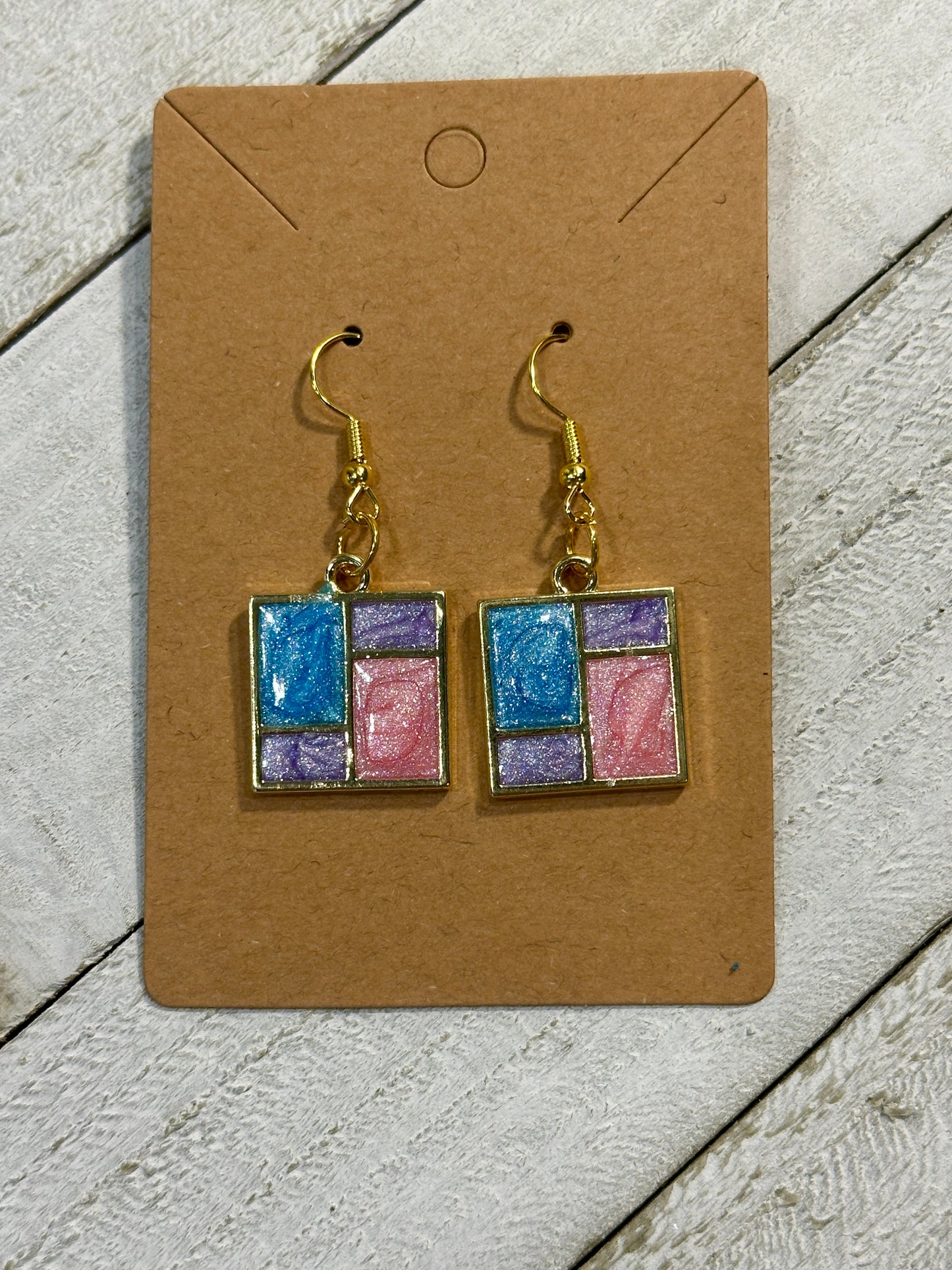 Pastel Rectangle Earrings